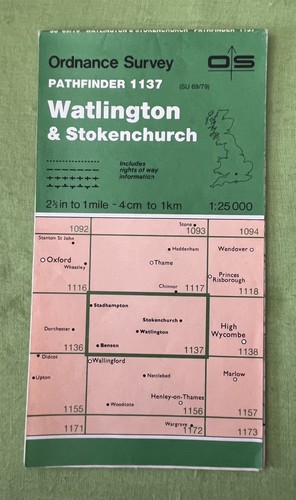 Vintage pathfinder map - os,