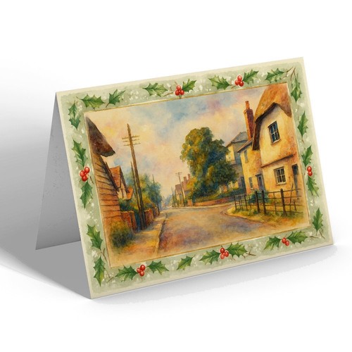 Xmas notelet brooke street - street, &